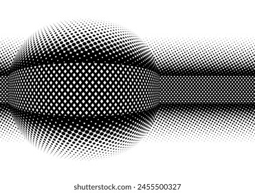 An abstract background featuring halftone dots and Grid pattern in monochrome sphere. A modern vector pattern suitable for posters, websites, flyer, pamphlet, annual report, interior design.