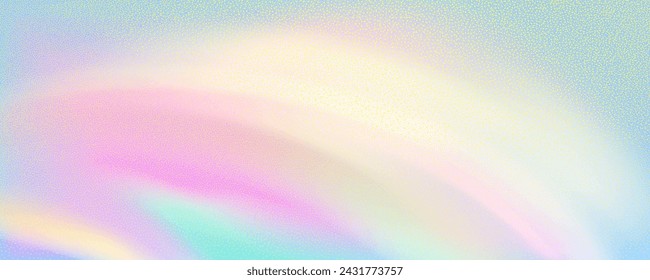 Abstrakter Hintergrund mit einem holografischen Unschärfe mit einem Farbverlauf.Vektor-Kornrauschen-Textur und Wasserfarben-Blend.Neon irisierende Farben, die einen glatten Abstufungseffekt erzeugen.