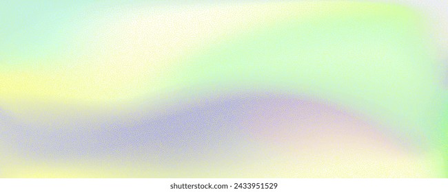Abstract background featuring a holographic blur with a color gradient.Vector grain noise texture, and watercolor blend.Neon iridescent colors creating a smooth gradation effect.