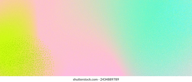 Fondo abstracto con un desenfoque holográfico con un degradado de color.Textura de ruido de granulado vectorial y mezcla de acuarelas.Colores iridiscentes de neón que crean un efecto de gradación suave.