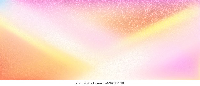 Abstract background featuring a holographic blur with a color gradient.Vector grain noise texture, and watercolor blend.Neon iridescent colors creating a smooth gradation effect.