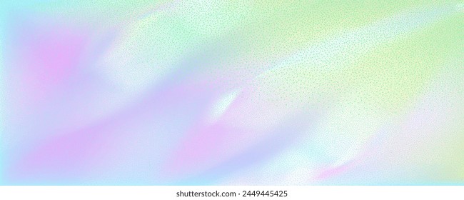 Abstrakter Hintergrund mit einem holografischen Unschärfe mit einem Farbverlauf.Vektorgrafik Kornrauschstruktur und Wasserfarbenmischung.Neon irisierende Farben erzeugen einen gleichmäßigen Abstufungseffekt.