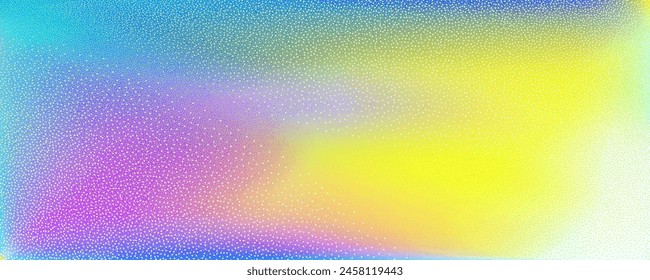 Abstrakter Hintergrund mit einem holografischen Unschärfe mit einem Farbverlauf.Vektorgrafik Kornrauschstruktur und Wasserfarbenmischung.Neon irisierende Farben erzeugen einen gleichmäßigen Abstufungseffekt.