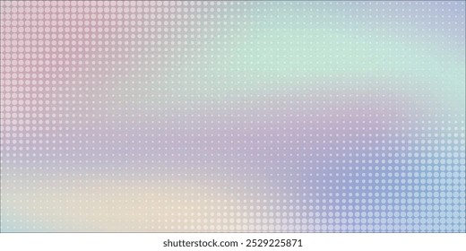 Fondo Abstractas con un desenfoque holográfico con un gradiente de color. Textura de ruido de grano de Vector y mezcla de acuarela.