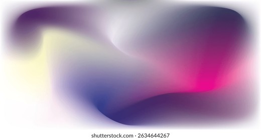 Abstract background featuring a holographic blur with a color gradient.Vector grain noise texture, and watercolor blend.Neon iridescent colors creating a smooth gradation effect.