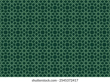 Fundo abstrato com um padrão islâmico em tons verdes.