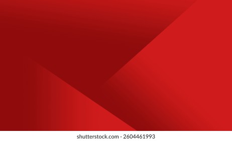 Abstract background featuring layered geometric shapes in vibrant red shades, creating a bold and modern design. Perfect for artistic, corporate.