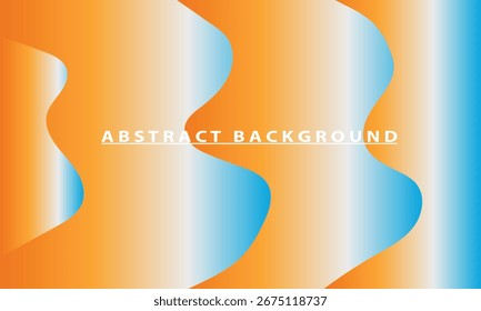 Fondo Abstractas con un moderno diseño de degradado ondulado con vibrantes colores naranja, azul claro y blanco. Ideal para Sitios web, presentaciones o digital