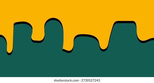 plano de fundo abstrato com gotas laranja sobre uma superfície verde escura com borda preta. Evoca criatividade, energia e design moderno adequados para cartazes, banners,