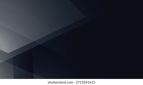 Um plano de fundo abstrato com sobreposição de formas geométricas em tons profundos de azul e cinza, criando uma sensação de profundidade e sofisticação para uso digital.