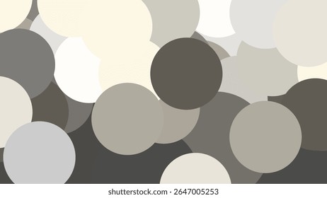 Abstract background featuring overlapping gray circles in various shades. Ideal for use in modern design, posters, templates, or digital backgrounds.