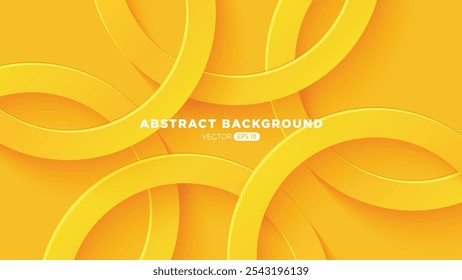 An abstract background featuring overlapping yellow rings on a bright yellow surface. The design is modern and minimalistic, suitable for as presentations, posters, or digital media.