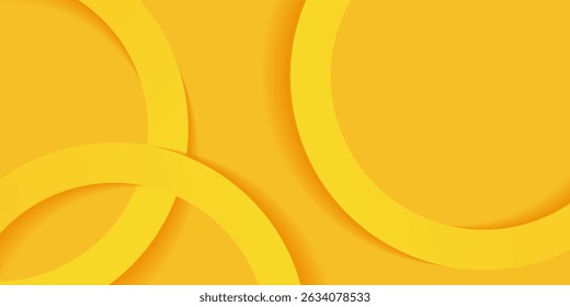 abstract background featuring overlapping yellow rings on a bright yellow surface. The design is modern and minimalistic, suitable for as presentations, posters, or digital media.
