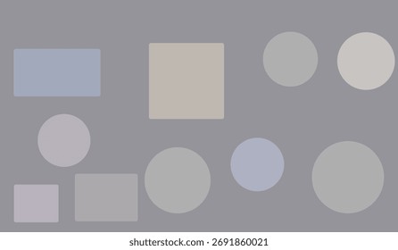 Fondo Abstractas con Formas pastel que incluyen círculos y rectángulos sobre fondo gris