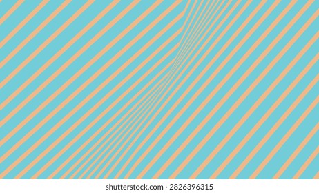 An abstract background featuring a pattern of diagonal stripes in light blue and soft orange with a subtle optical illusion effect.