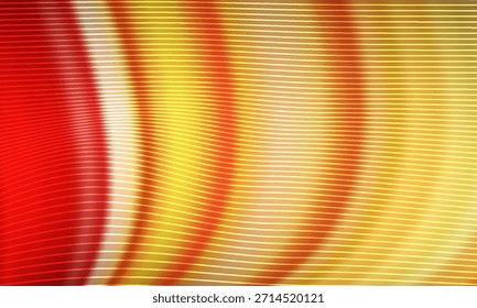 Fondo abstracto con ondas de luz roja y amarilla y rayas Horizontales. Ideal para tecnología, publicidad,