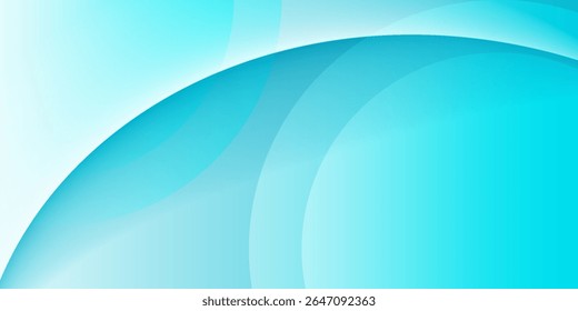 plano de fundo abstrato com formas curvas suaves em tons vibrantes de gradiente ciano e turquesa. Design gráfico moderno elemento círculos estilo conceito para apresentações de negócios, marketing digital