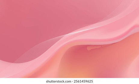 Abstract background featuring soft pink and peach gradient hues. 