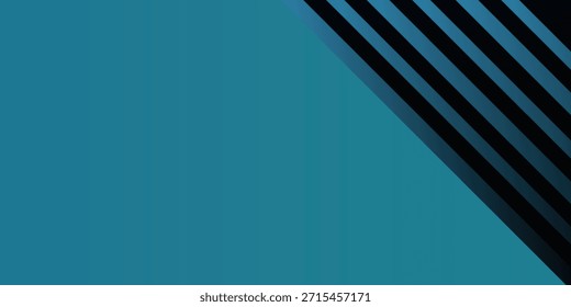 Abstrakter Hintergrund mit einem blaugrünen Farbverlauf auf der einen Seite und einem schwarz gestreiften Muster mit diagonalen Linien auf der anderen, wodurch ein dynamisches visuelles Design entsteht.