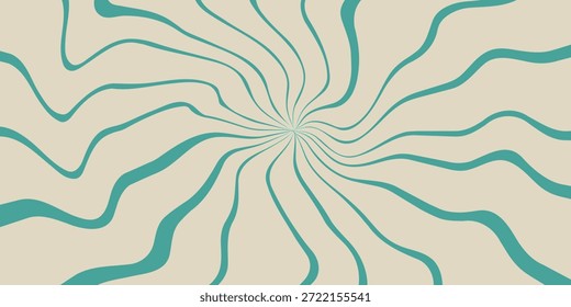 Um plano de fundo abstrato com linhas onduladas escuras que emanam de um ponto central, criando um efeito visual dinâmico e hipnótico em um plano de fundo bege claro.