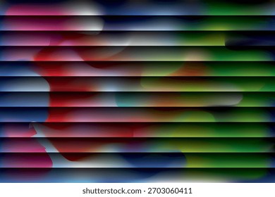 Fondo Abstractas con Gradientes vívidos de azul, rojo, rosa y verde divididos por bandas Horizontales oscuras, que proporcionan profundidad y movimiento a través de capas de sombras, fondo transparente.