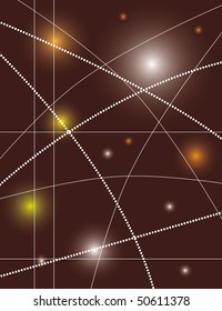 Abstract background with festive lights. Vector illustration