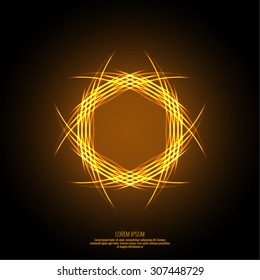 Abstract background with fiery fractal prominence.