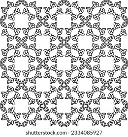 Abstrakter Hintergrund mit Figuren aus Linien. schwarz-weißes Muster für Webseiten, Texturen, Karten, Poster, Stoff, Textilien. Monochrome grafische Wiederholungsdesign.