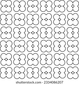 Abstract background with figures from lines. black and white pattern for web page, textures, card, poster, fabric, textile. Monochrome graphic repeating design.
