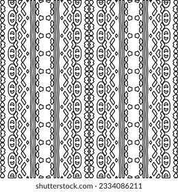 Abstract background with figures from lines. black and white pattern for web page, textures, card, poster, fabric, textile. Monochrome graphic repeating design.