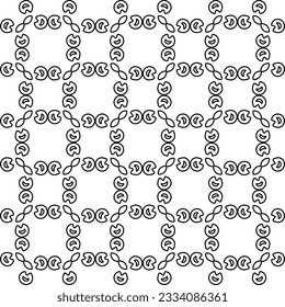 Abstract background with figures from lines. black and white pattern for web page, textures, card, poster, fabric, textile. Monochrome graphic repeating design.