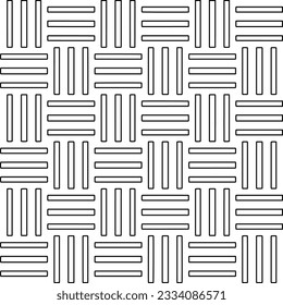 Abstract background with figures from lines. black and white pattern for web page, textures, card, poster, fabric, textile. Monochrome graphic repeating design.