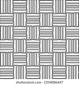 Abstract background with figures from lines. black and white pattern for web page, textures, card, poster, fabric, textile. Monochrome graphic repeating design.