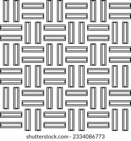 Abstract background with figures from lines. black and white pattern for web page, textures, card, poster, fabric, textile. Monochrome graphic repeating design.