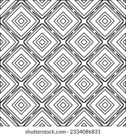 Abstrakter Hintergrund mit Figuren aus Linien. schwarz-weißes Muster für Webseiten, Texturen, Karten, Poster, Stoff, Textilien. Monochrome grafische Wiederholungsdesign.