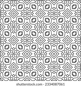 Abstrakter Hintergrund mit Figuren aus Linien. schwarz-weißes Muster für Webseiten, Texturen, Karten, Poster, Stoff, Textilien. Monochrome grafische Wiederholungsdesign.