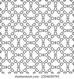 Abstract background with figures from lines. black and white pattern for web page, textures, card, poster, fabric, textile. Monochrome graphic repeating design.