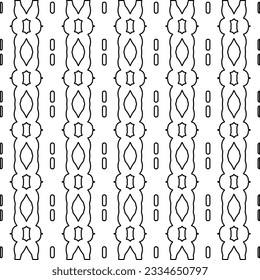 Abstract background with figures from lines. black and white pattern for web page, textures, card, poster, fabric, textile. Monochrome graphic repeating design.