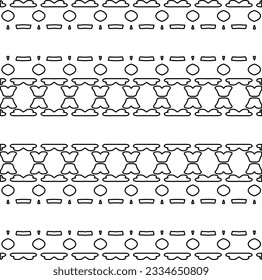 Abstract background with figures from lines. black and white pattern for web page, textures, card, poster, fabric, textile. Monochrome graphic repeating design.