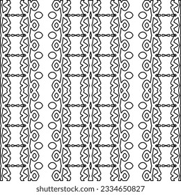 Abstract background with figures from lines. black and white pattern for web page, textures, card, poster, fabric, textile. Monochrome graphic repeating design.