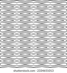 Abstract background with figures from lines. black and white pattern for web page, textures, card, poster, fabric, textile. Monochrome graphic repeating design.