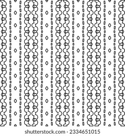 Abstract background with figures from lines. black and white pattern for web page, textures, card, poster, fabric, textile. Monochrome graphic repeating design.