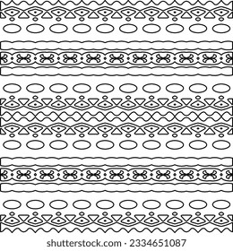 Abstract background with figures from lines. black and white pattern for web page, textures, card, poster, fabric, textile. Monochrome graphic repeating design.