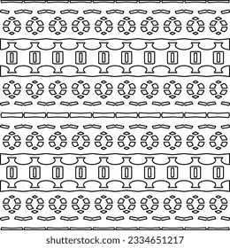 Abstract background with figures from lines. black and white pattern for web page, textures, card, poster, fabric, textile. Monochrome graphic repeating design.