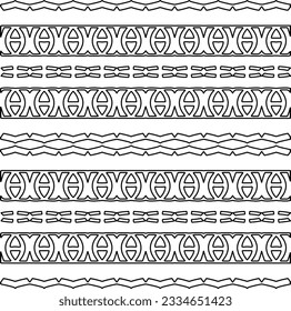 Abstract background with figures from lines. black and white pattern for web page, textures, card, poster, fabric, textile. Monochrome graphic repeating design.
