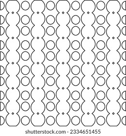 Abstract background with figures from lines. black and white pattern for web page, textures, card, poster, fabric, textile. Monochrome graphic repeating design.