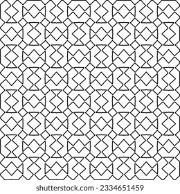 Abstrakter Hintergrund mit Figuren aus Linien. schwarz-weißes Muster für Webseiten, Texturen, Karten, Poster, Stoff, Textilien. Monochrome grafische Wiederholungsdesign.