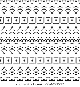 Abstract background with figures from lines. black and white pattern for web page, textures, card, poster, fabric, textile. Monochrome graphic repeating design.