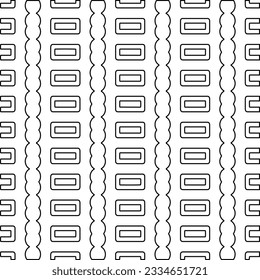 Abstract background with figures from lines. black and white pattern for web page, textures, card, poster, fabric, textile. Monochrome graphic repeating design.