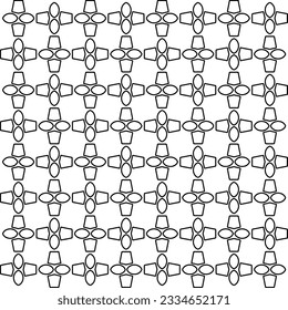 Abstract background with figures from lines. black and white pattern for web page, textures, card, poster, fabric, textile. Monochrome graphic repeating design.